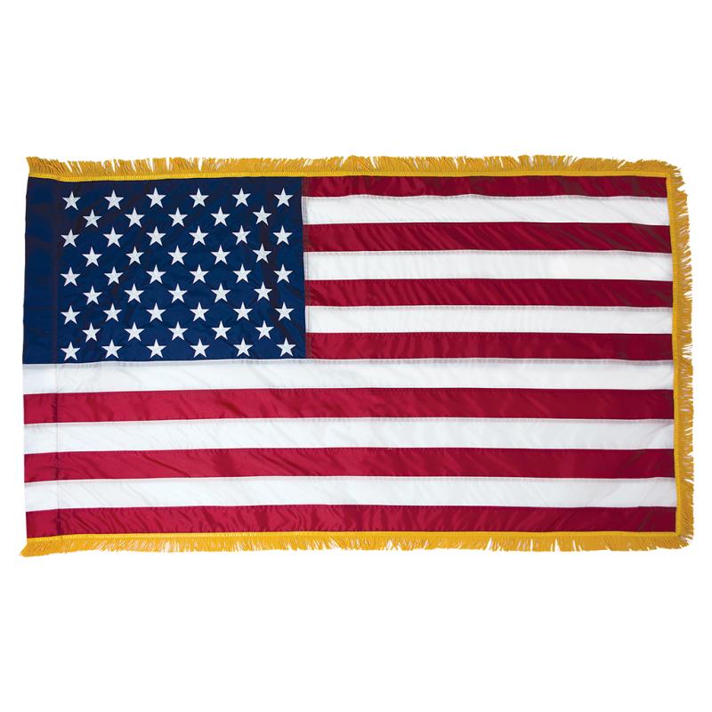 U.S. Nylon Flag — Fringed Pole Hem