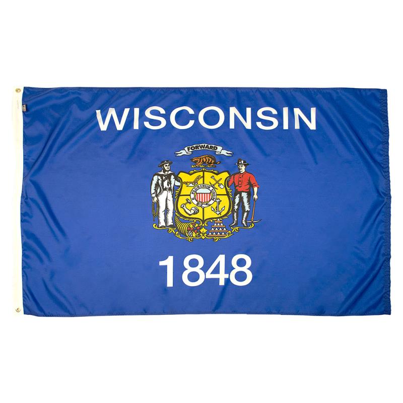 Wisconsin Nylon Flag — Outdoor