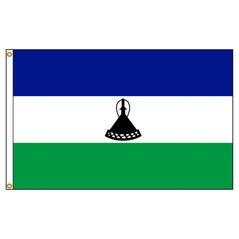 Lesotho National Flag — Nylon