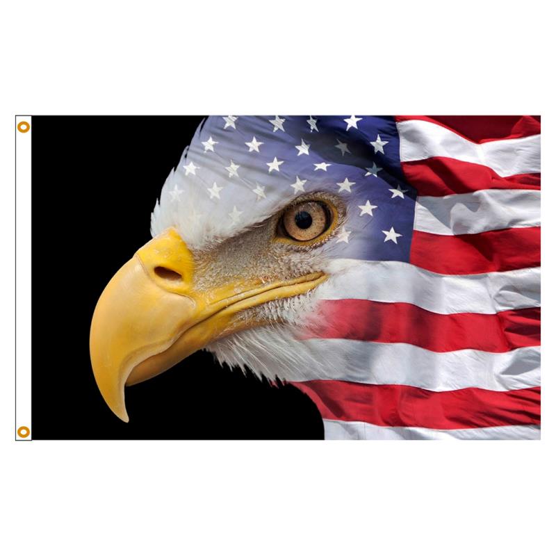 US Flag Eagle Nylon Flag