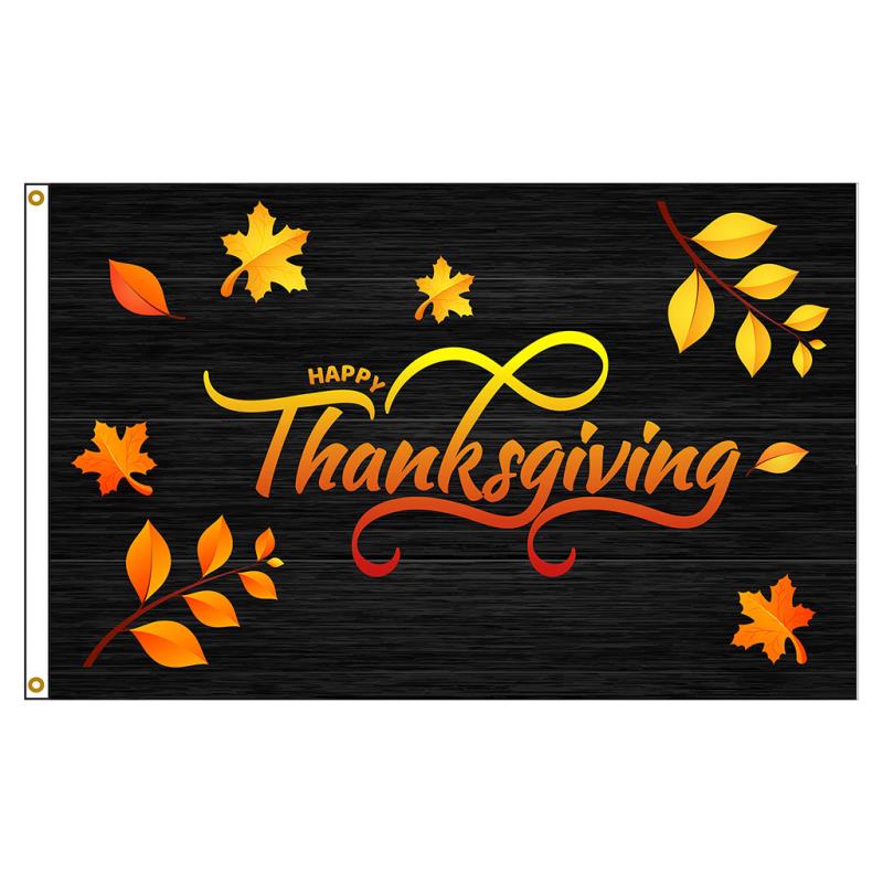 Thanksgiving Leaves Nylon Flag