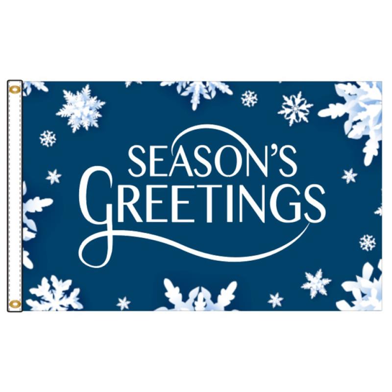 Seasons Greetings Nylon Flag