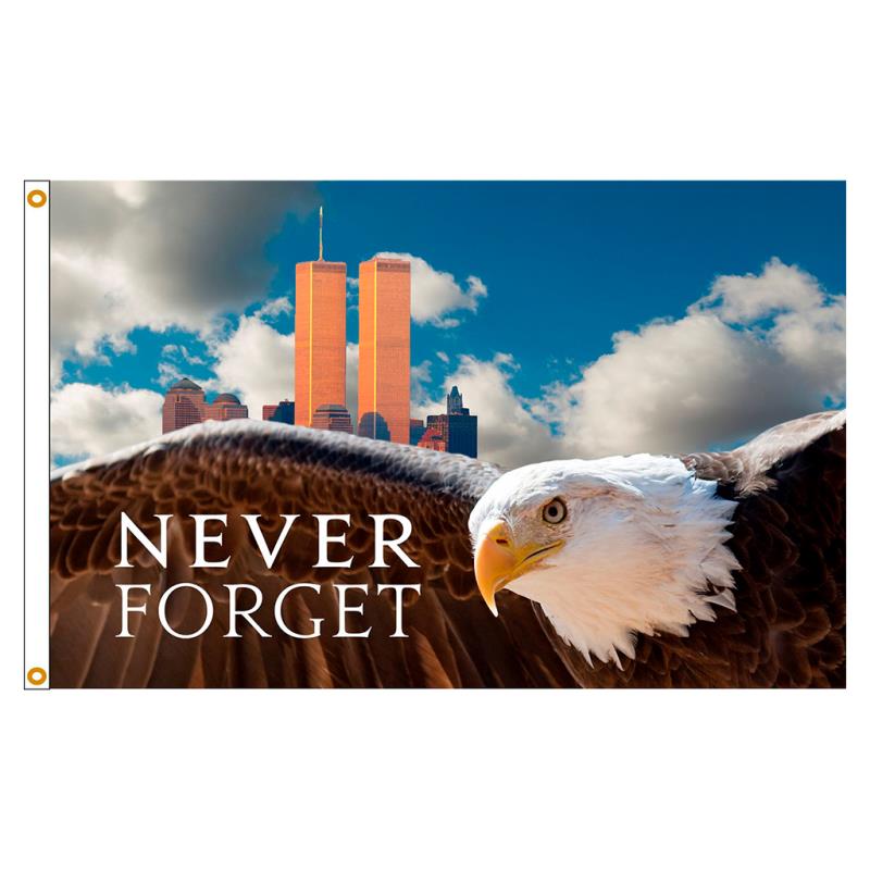 Never Forget Eagle Nylon Flag