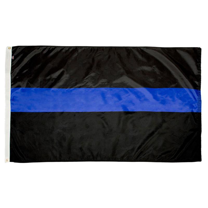 Thin Blue Line Nylon Flag