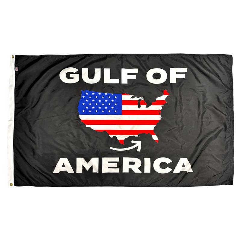 Gulf of America — Black Nylon Flag