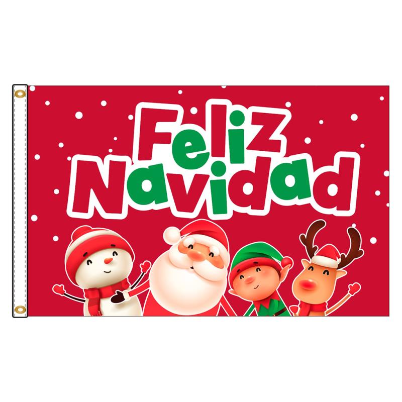 Feliz Navidad Nylon Flag