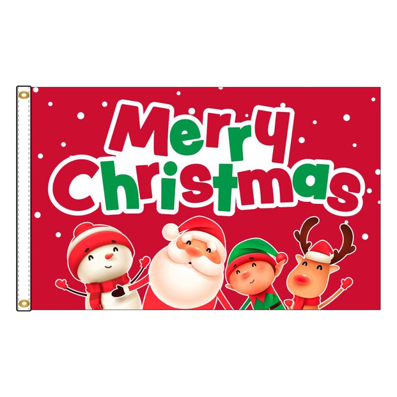 Merry Christmas Characters Nylon Flag