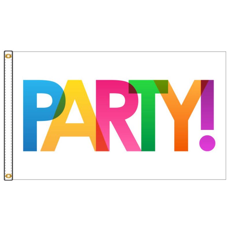 Party Time Nylon Flag