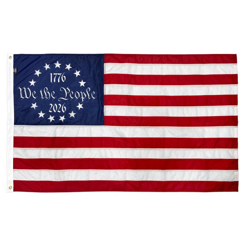 We the People Betsy Ross Flag — Printed Field & Sewn Stripes