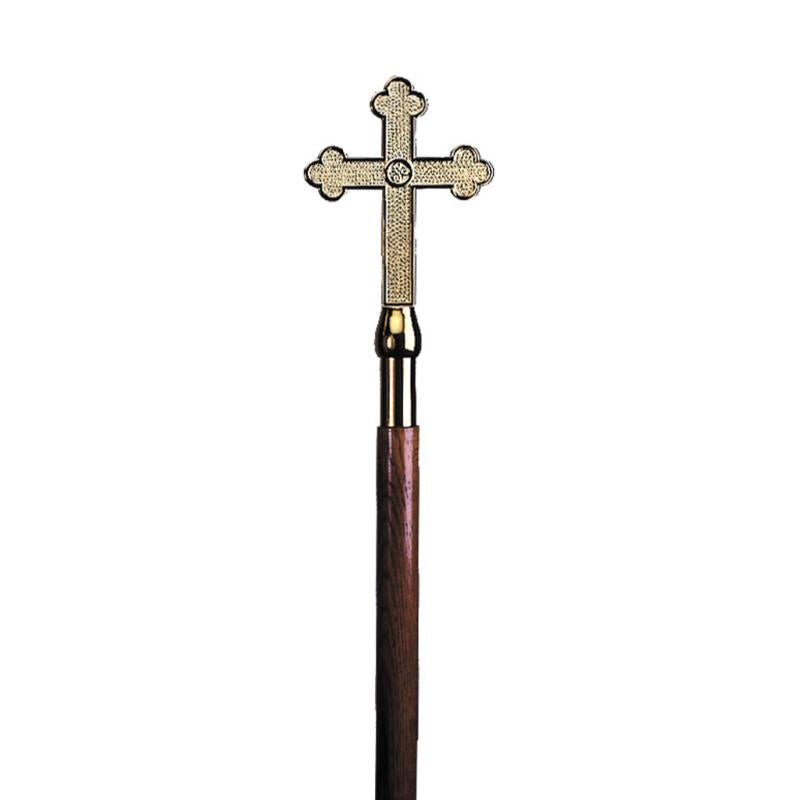 Church Cross Gold Metal Ornament