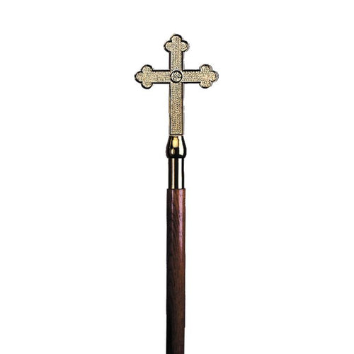 Church Cross Gold Metal Ornament