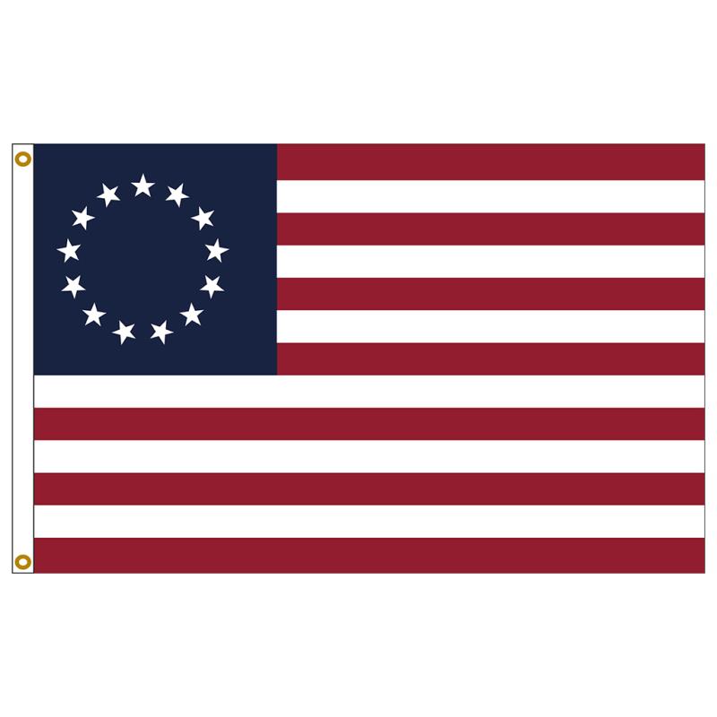 Betsy Ross Flag — Embroidered & Sewn