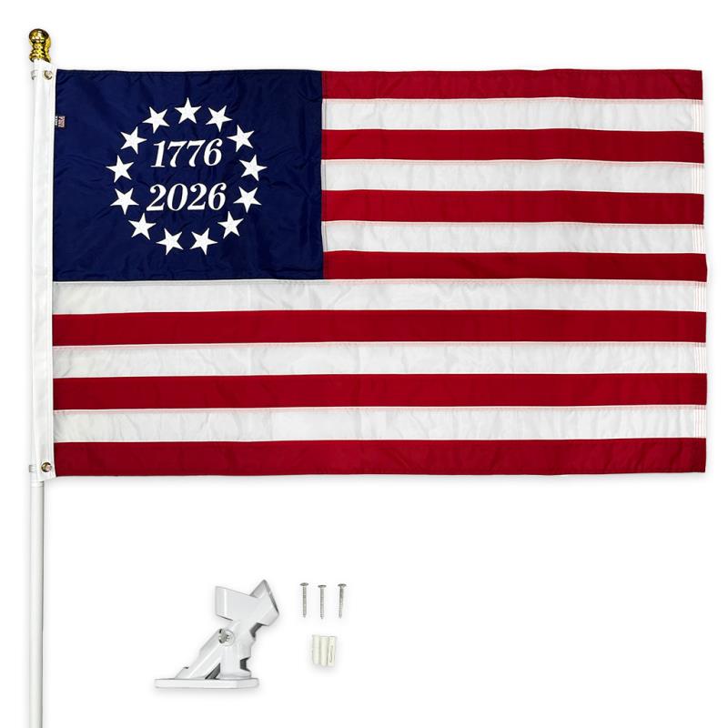 Commemorative Betsy Ross Flag & Pole Kit