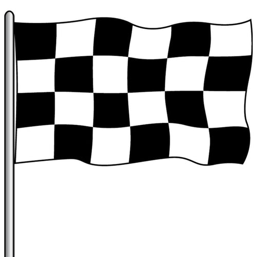 Black & White Checkered Nylon Flag