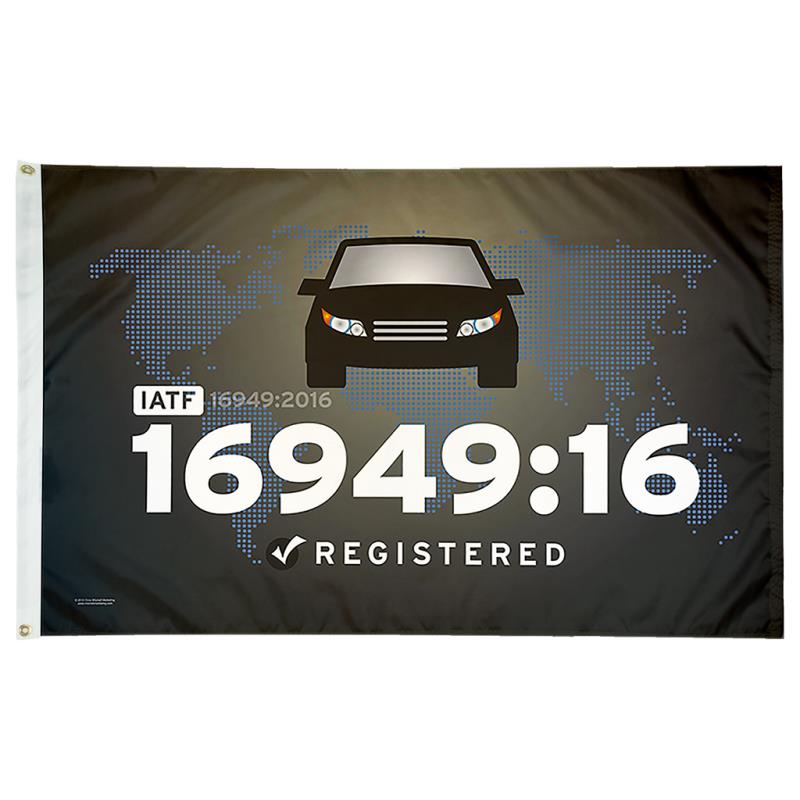 IATF 16949:2016 Certification Flag — Double Sided
