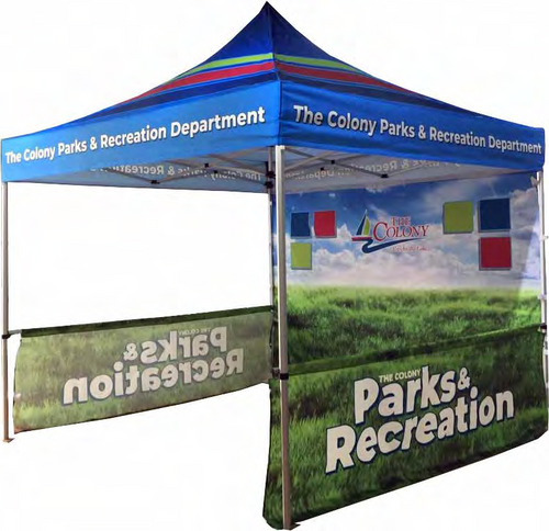 Custom Printed Canopy Tents — supplier catalog example