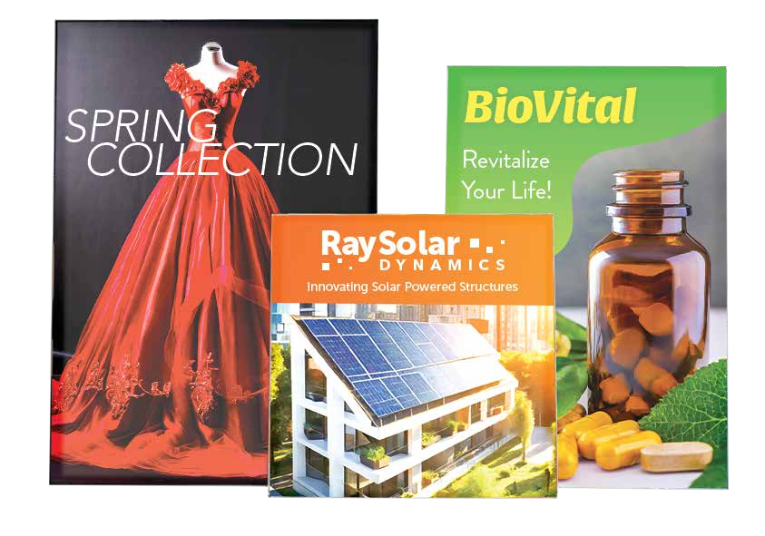 SEG Framed Banner Displays — supplier catalog example