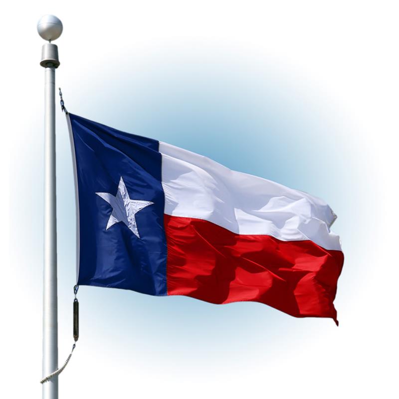 Texas PolyExtra polyester flag — supplier image verified against SKU 243F06161