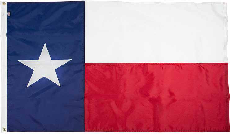 Texas sewn state flag