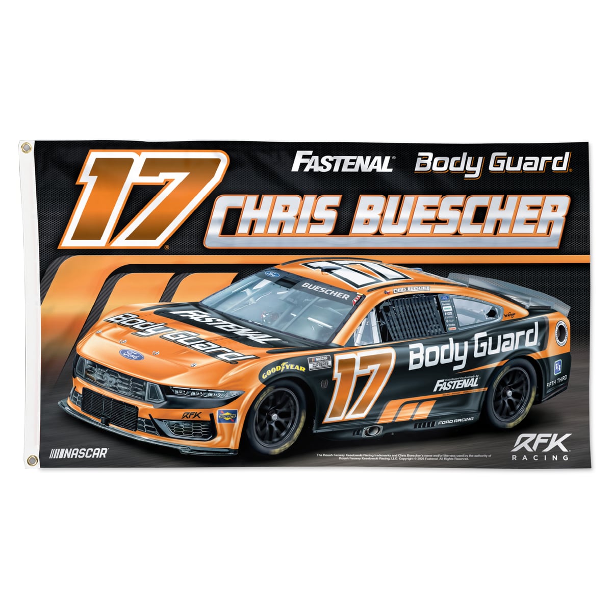 WinCraft Chris Buescher 3' x 5' Single-Sided Deluxe Flag