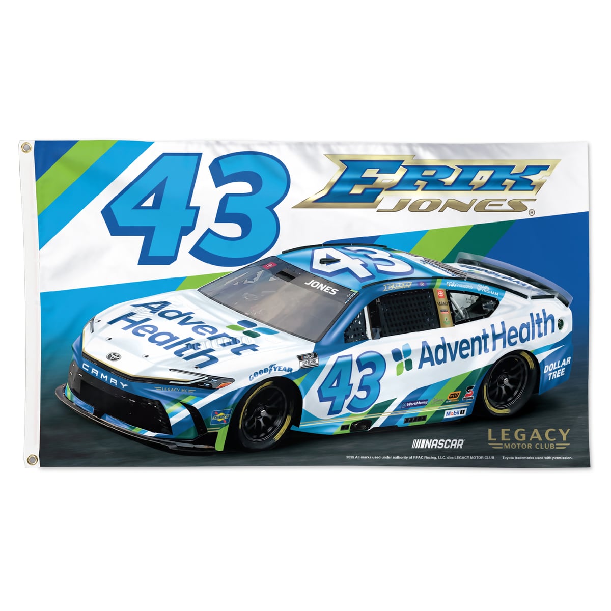 WinCraft Erik Jones 3' x 5' Single-Sided Deluxe Flag