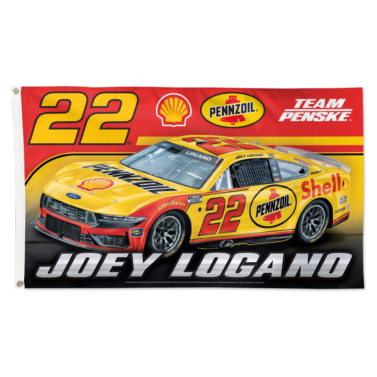 WinCraft Joey Logano 3' x 5' Single-Sided Deluxe Flag