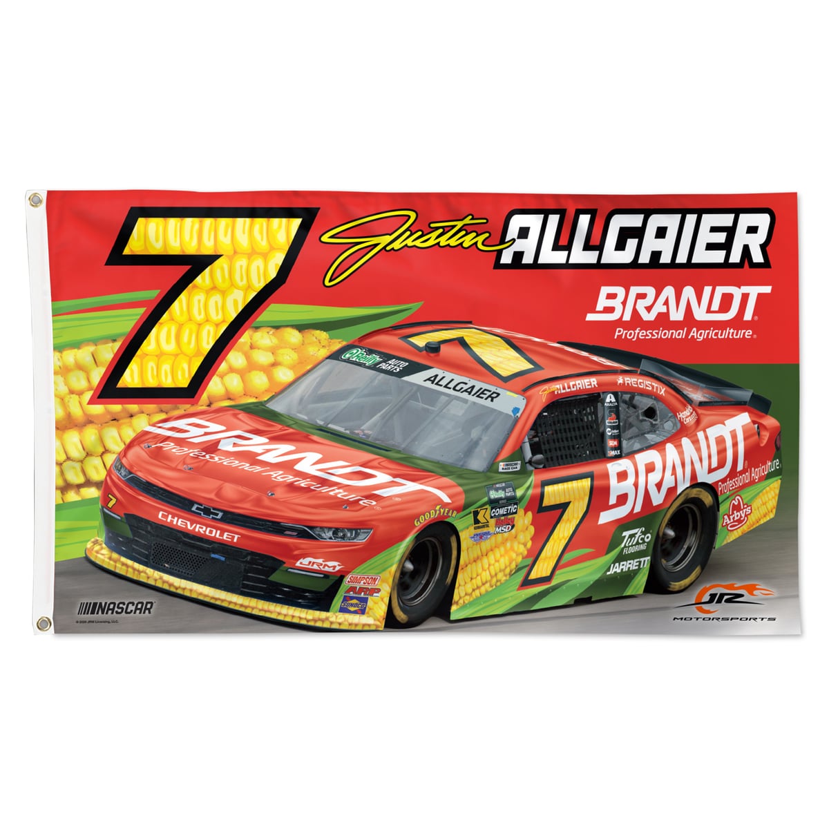 WinCraft Justin Allgaier 3' x 5' Single-Sided Deluxe Flag