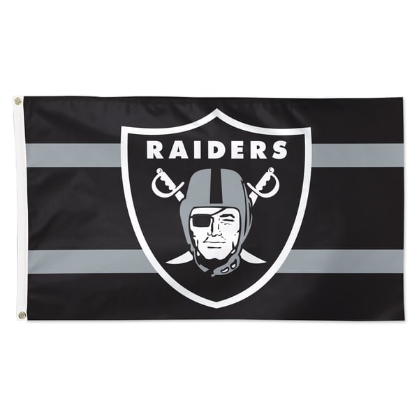 WinCraft Las Vegas Raiders 3' x 5' Horizontal Stripe 1-Sided Deluxe Flag